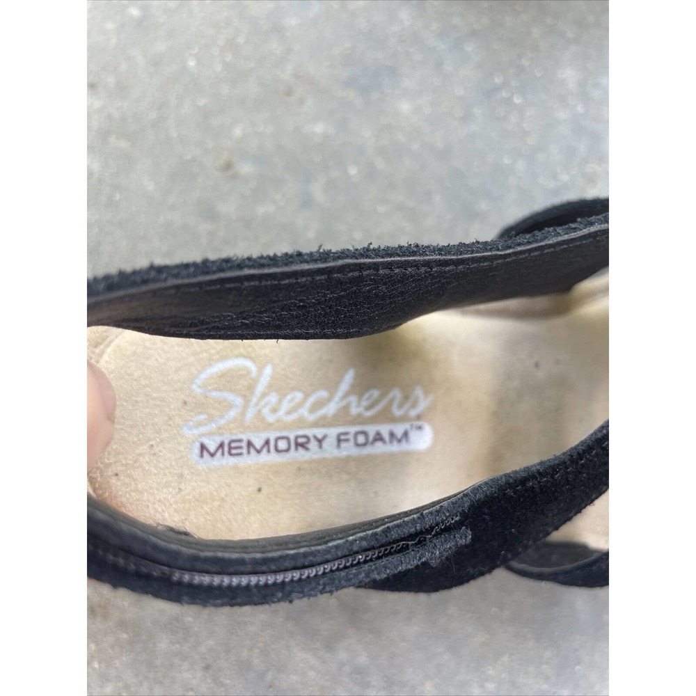 Sketchers Womens Memory Foam Wedge Heels Black St… - image 7